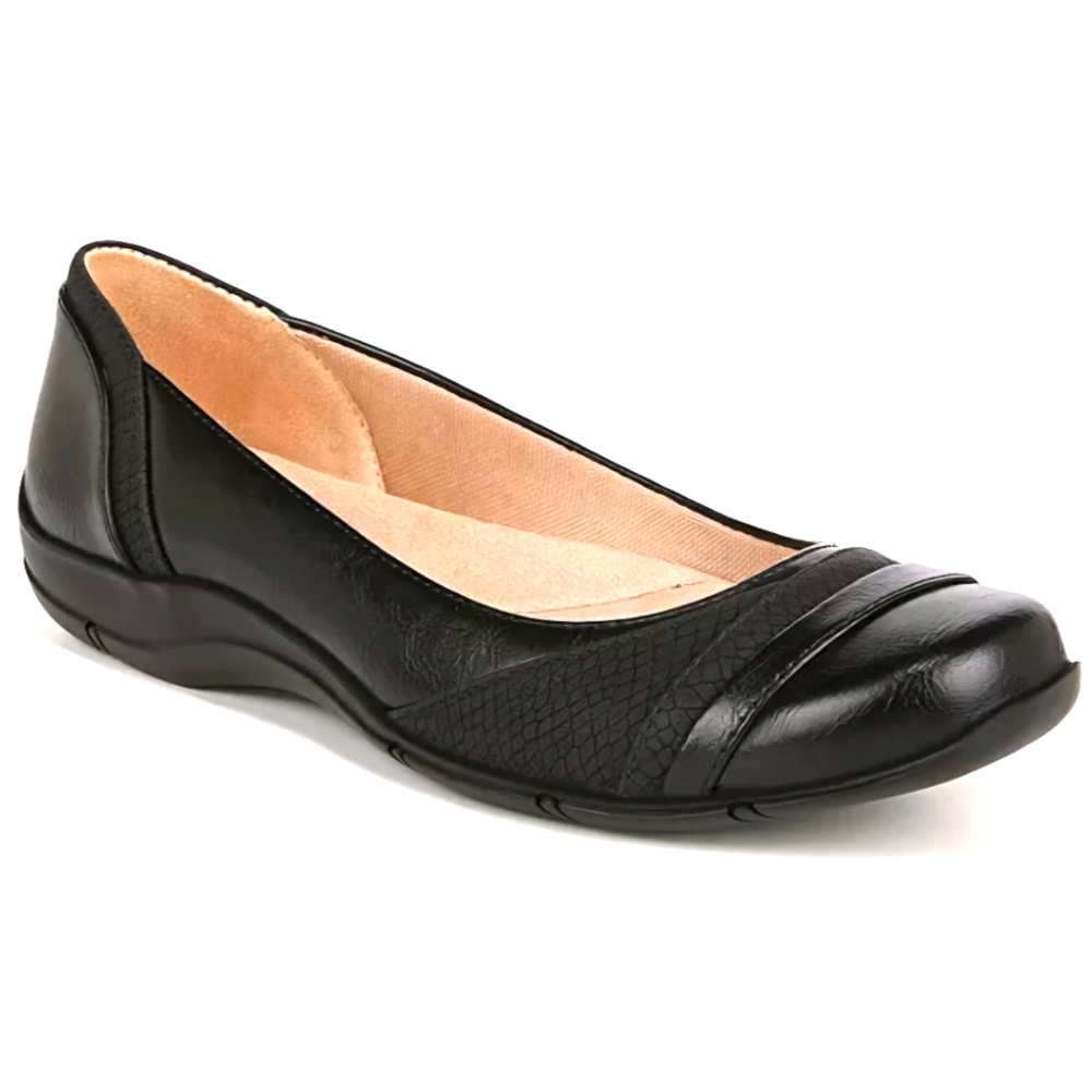 LifeStride Women's Dig Ballet Flat, Black Kylie - Size 8.5W     MSRP $59